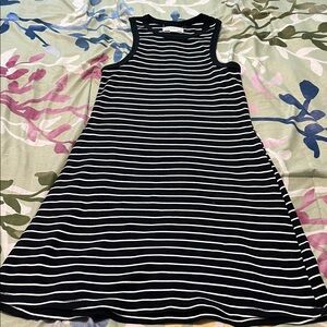 Aeropostale Black and White Striped Mini Dress